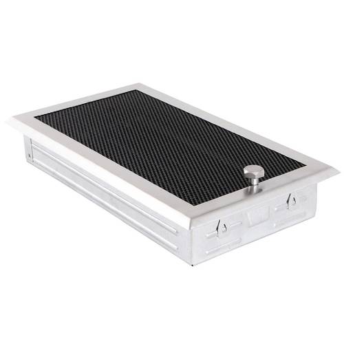 Zväčšený obrázok ku produktu Krbová mriežka 16x32 so žalúziou, chróm matný