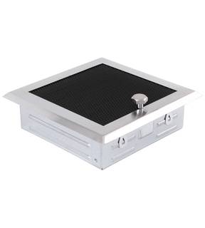 Obrázok ku produktu Krbová mriežka 16x16 so žalúziou, chróm matný