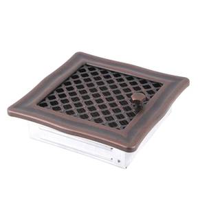 Obrázok ku produktu Krbová mriežka DECO 16x16 so žalúziou, meď patina