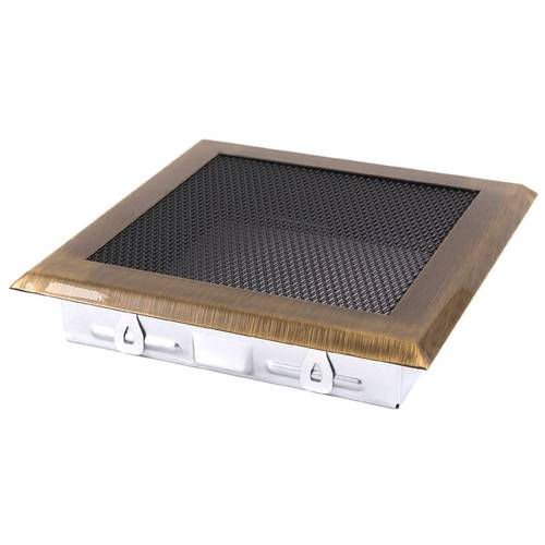Zväčšený obrázok ku produktu Krbová mriežka 16x16, mosadz patina