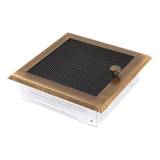 Obrázok ku produktu Krbová mriežka 16x16 so žalúziou, mosadz patina
