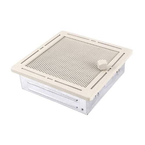 Zväčšený obrázok ku produktu Krbová mriežka TREND 16x16 so žalúziou, krém brokát
