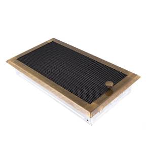 Obrázok ku produktu Krbová mriežka 16x32 so žalúziou, mosadz patina