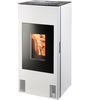 Obrázok ku produktu Peletové krbové kachle HSP 4 PARMA, biela, HAAS+SOHN PREMIUM