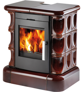 Obrázok ku produktu Krbové kachle Manta kachľový top a sokel, čierna/kachle hnedá, HAAS+SOHN HOME