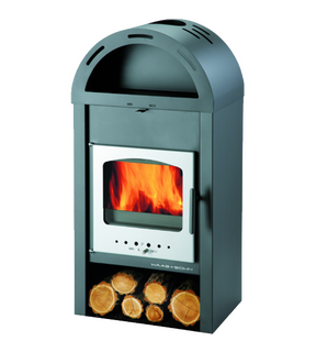 Obrázok ku produktu Krbové kachle Vaasa plus III, antracit/dvierka strieborné, HAAS+SOHN HOME