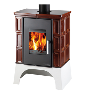 Obrázok ku produktu Teplovodné krbové kachle Eboli AL II s výmenníkom, ochladzovacou slučkou, čierna/hnedá, HAAS+SOHN HOME