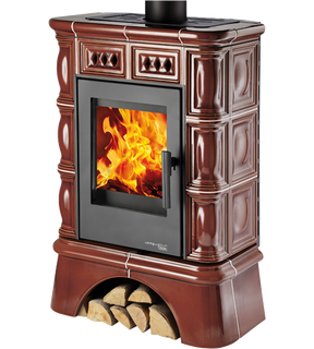 Obrázok ku produktu Krbové kachle Faro s kachľovým soklom, hnedá, HAAS+SOHN HOME