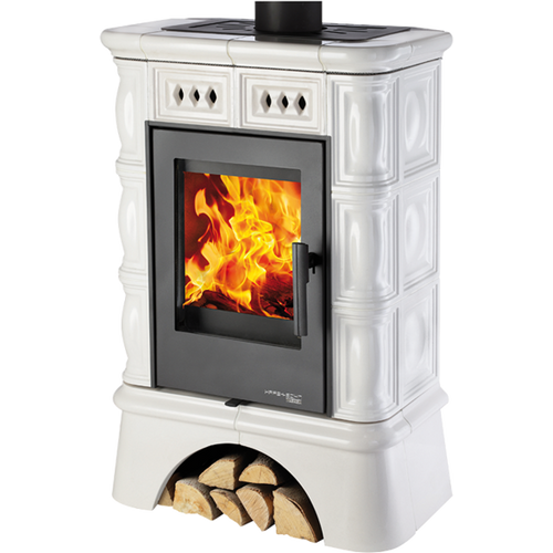 Zväčšený obrázok ku produktu Krbové kachle Faro s kachľovým soklom, slonová kosť, HAAS+SOHN HOME