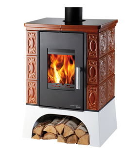 Obrázok ku produktu Teplovodné krbové kachle Empoli AL II s výmenníkom, ochladzovacou slučkou, čierna/karamel, HAAS+SOHN HOME