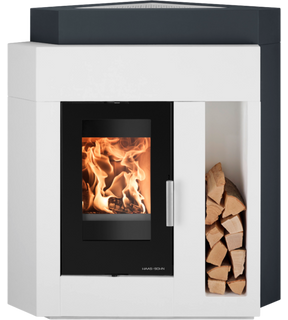 Obrázok ku produktu Rohová krbová obostavba Pinus II, rohová krbová vložka Pinus AL, smaltovaná dvierka