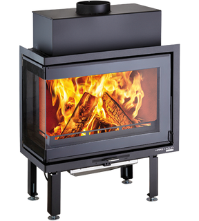 Obrázok ku produktu Krbová vložka rohová ľavá Skara, čierna, HAAS+SOHN PREMIUM