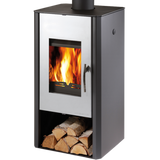 Obrázok ku produktu Teplovodné krbové kachle Mantova AL II s výmenníkom, antracit/strieborné dvierka, HAAS+SOHN HOME