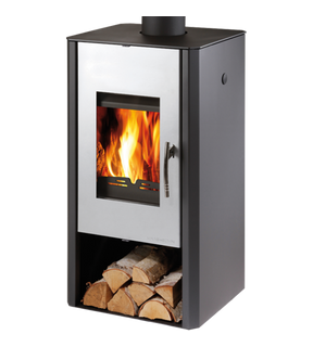 Obrázok ku produktu Teplovodné krbové kachle Mantova AL II s výmenníkom, antracit/strieborné dvierka, HAAS+SOHN HOME