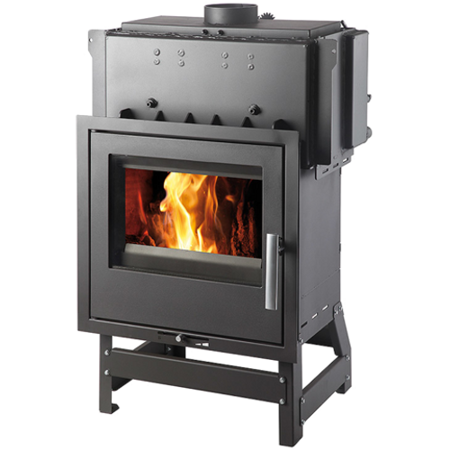 Zväčšený obrázok ku produktu Teplovodná krbová vložka Vesuvio II/10/1S s výmenníkom, čierna/liatinové dvierka, HAAS+SOHN HOME - FOXMARK