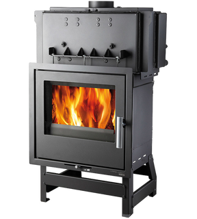 Obrázok ku produktu Teplovodná krbová vložka Vesuvio II/13/1S s výmenníkom, čierna/liatinové dvierka, HAAS+SOHN HOME