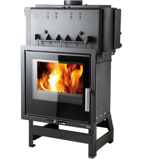 Obrázok ku produktu Teplovodná krbová vložka Vesuvio II/15/2S s výmenníkom, čierna/potlač skla, HAAS+SOHN HOME