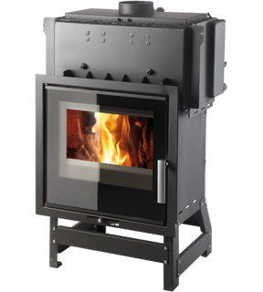 Obrázok ku produktu Teplovodná krbová vložka Vesuvio II/12/2S s výmenníkom, čierna/potlač skla, HAAS+SOHN HOME