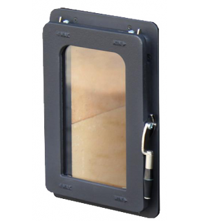 Obrázok ku produktu Liatinové prikladacie dvierka so sklom Miláno