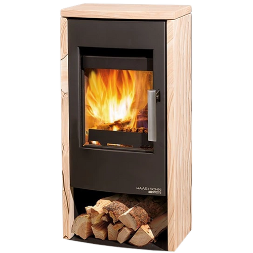 Zväčšený obrázok ku produktu Krbové kachle Azul, čierna/Woodstone Prestige, HAAS+SOHN HOME