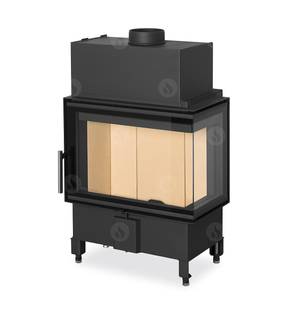 Obrázok ku produktu Krbová vložka HEAT L 2G S 60.44.33.23 rohová ľavá s otváraním dvierok do strany a deleným sklom, ROMOTOP