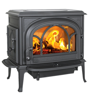 Obrázok ku produktu Liatinové krbové kachle F 500 ECO BP, dvierka s ozdobnými priečkami, čierny lak, JOTUL