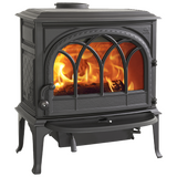 Obrázok ku produktu Liatinové krbové kachle F 400 ECO BP, čierny lak, dvierka s ozdobnými priečkami, JOTUL