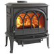 Obrázok ku produktu Liatinové krbové kachle F 400 ECO BP, čierny lak, dvierka s ozdobnými priečkami, JOTUL
