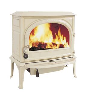 Obrázok ku produktu Liatinové krbové kachle F 400 ECO SE IVE, smalt slonová kosť, bez ozdobných priečok, JOTUL