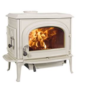 Obrázok ku produktu Liatinové krbové kachle F 500 ECO SE IVE, smalt slonová kosť, bez ozdobných priečok, JOTUL