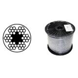 Obrázok ku produktu Lano 5/6 (6x7M-FC) DIN 3055 Fe/Zn/PVC červené