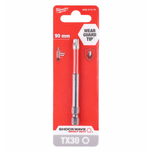 Zväčšený obrázok ku produktu Bit TX30 90mm SHOCKWAVE /blister 1ks/