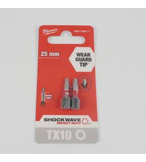 Obrázok ku produktu Skrutkovacie bity TX10 25mm SHOCKWAVE /blister 2ks/