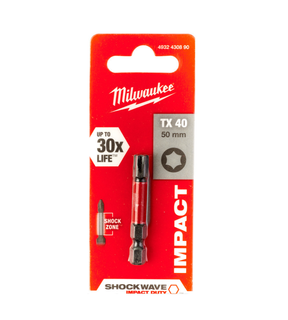 Obrázok ku produktu Skrutkovací bit TX40 50mm SHOCKWAVE /blister 1ks/