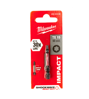 Obrázok ku produktu Skrutkovací bit TX15 50mm SHOCKWAVE /blister 1ks/