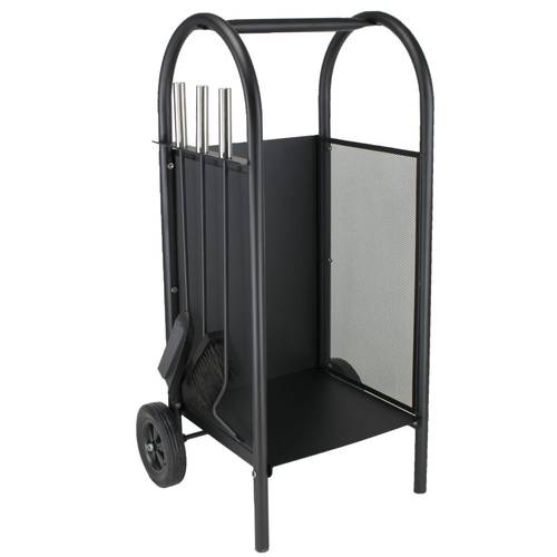 Zväčšený obrázok ku produktu Stojan na drevo s náradím 81x31x31 cm, čierna