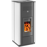 Obrázok ku produktu Teplovodné peletové krbové kachle HSP 6 s výmenníkom, antracit/biela, HAAS+SOHN PREMIUM