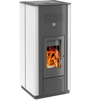 Obrázok ku produktu Teplovodné peletové krbové kachle HSP 6 s výmenníkom, antracit/biela, HAAS+SOHN PREMIUM