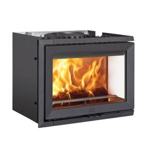 Obrázok ku produktu Liatinová rohová krbová vložka I 520 FR CB, pravé presklenie, čierny lak, JOTUL