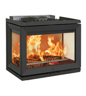 Obrázok ku produktu Liatinová krbová vložka I 520 FRL CB, trojstranné presklenie, čierny lak, JOTUL