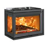 Obrázok ku produktu Liatinová rohová krbová vložka I 520 FL CB, ľavé presklenie, čierny lak, JOTUL
