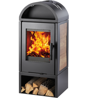 Obrázok ku produktu Krbové kachle Vista, čierna/dekor drevo, HAAS+SOHN HOME