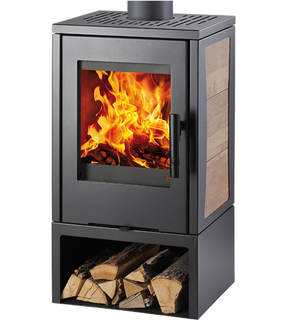 Obrázok ku produktu Krbové kachle Vento, čierna/dekor drevo, HAAS+SOHN HOME