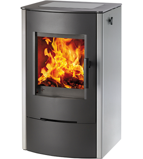 Obrázok ku produktu Krbové kachle Firepot so sklokeramickou platňou, čierna/nerez, HAAS+SOHN HOME