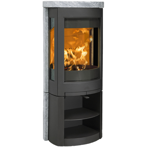 Zväčšený obrázok ku produktu Liatinové krbové kachle F 377 ADV BP, čierny lak, mastencové obloženie, JOTUL