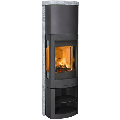 Zväčšený obrázok ku produktu Liatinové krbové kachle F 377 ADV HT BP, čierny lak, mastencové obloženie, JOTUL