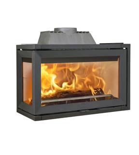 Obrázok ku produktu Liatinová rohová krbová vložka I 620 FL CB, ľavé presklenie, čierny lak, JOTUL