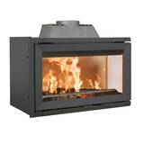 Obrázok ku produktu Liatinová rohová krbová vložka I 620 FR CB, pravé presklenie, čierny lak, JOTUL