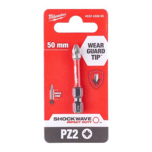 Zväčšený obrázok ku produktu Bit PZ2/50 MIL SHOCKWAVE /blister 1ks/