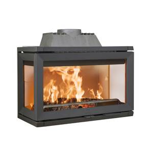 Obrázok ku produktu Liatinová krbová vložka I 620 FRL CB, trojstranné presklenie, čierny lak, JOTUL